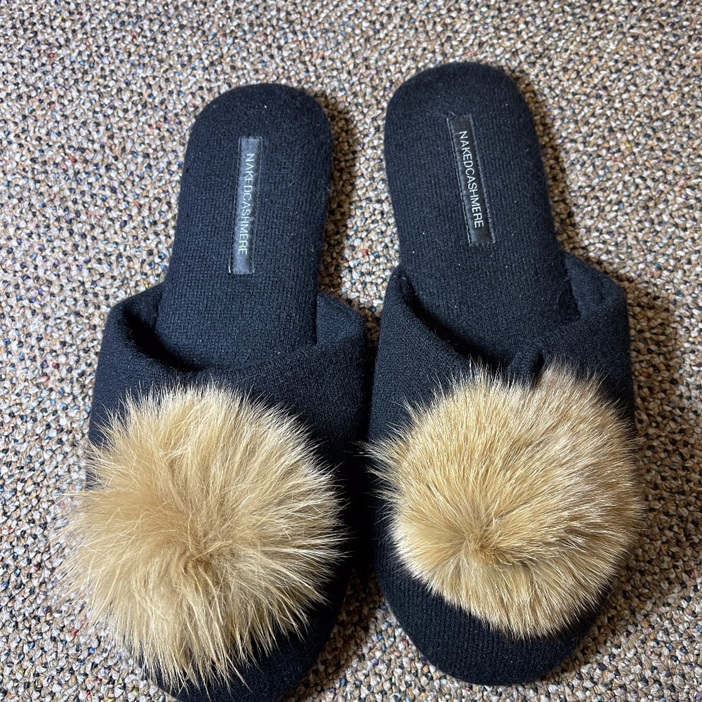 Pom-Pom cashmere slippers Naked Cashmere size L/LX